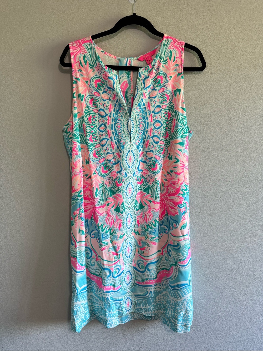 Lilly Pulitzer Pink & Aqua Floral Shift Dress